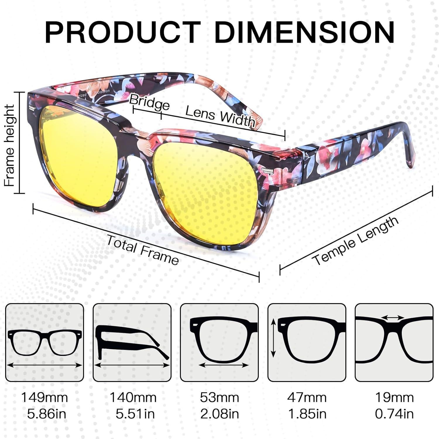 Gafas Amarillas SIPHEW para Conducir de Noche Antirreflejo