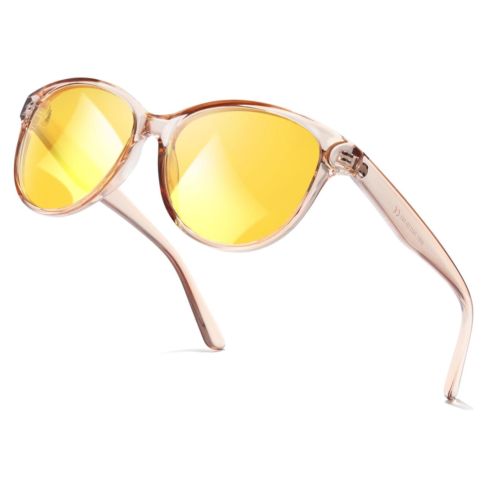 Gafas de Conducción Nocturna SIPHEW Mujeres Lente Amarillo UV400