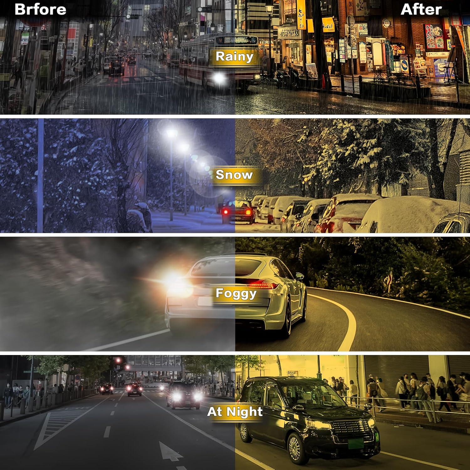 Gafas de Conducción Nocturna SIPHEW Mujeres Lente Amarillo UV400