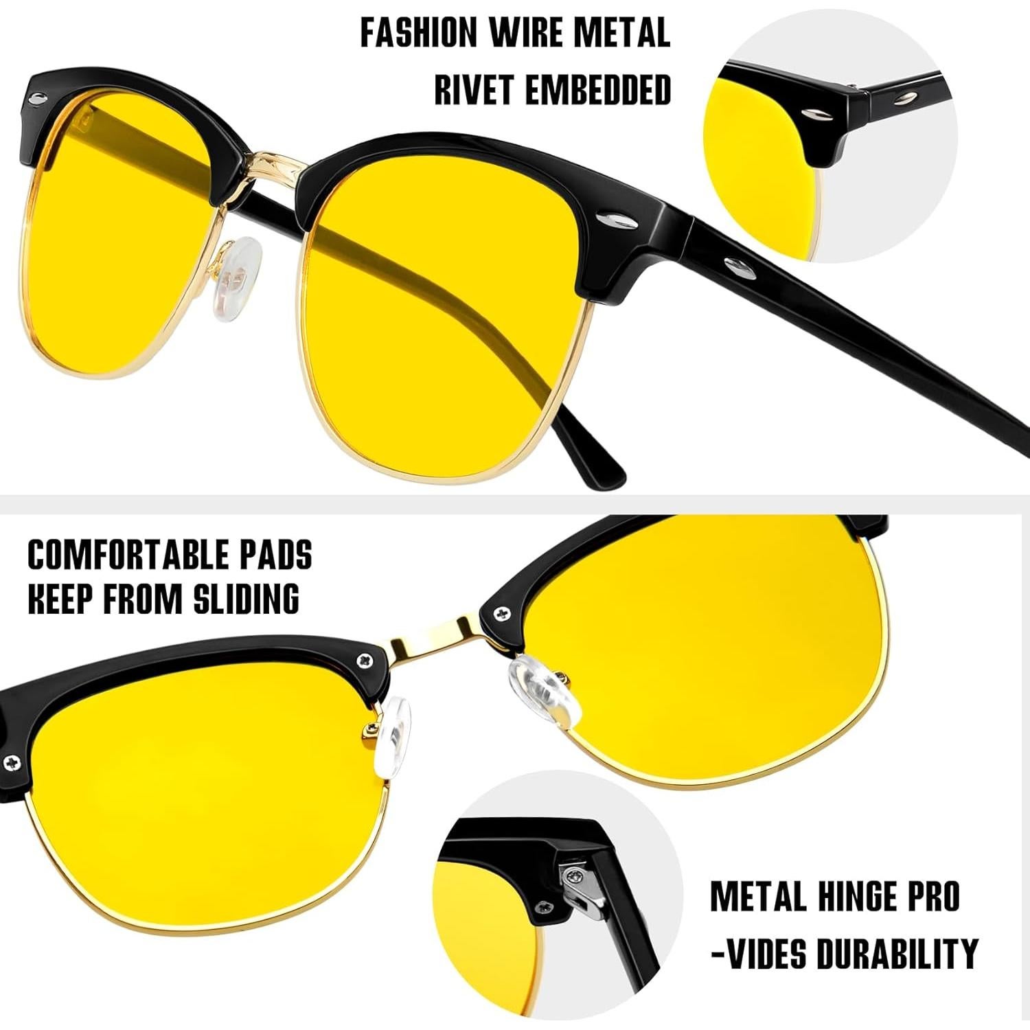 Gafas de sol KANASTAL UV400 semi sin montura para hombres y mujeres