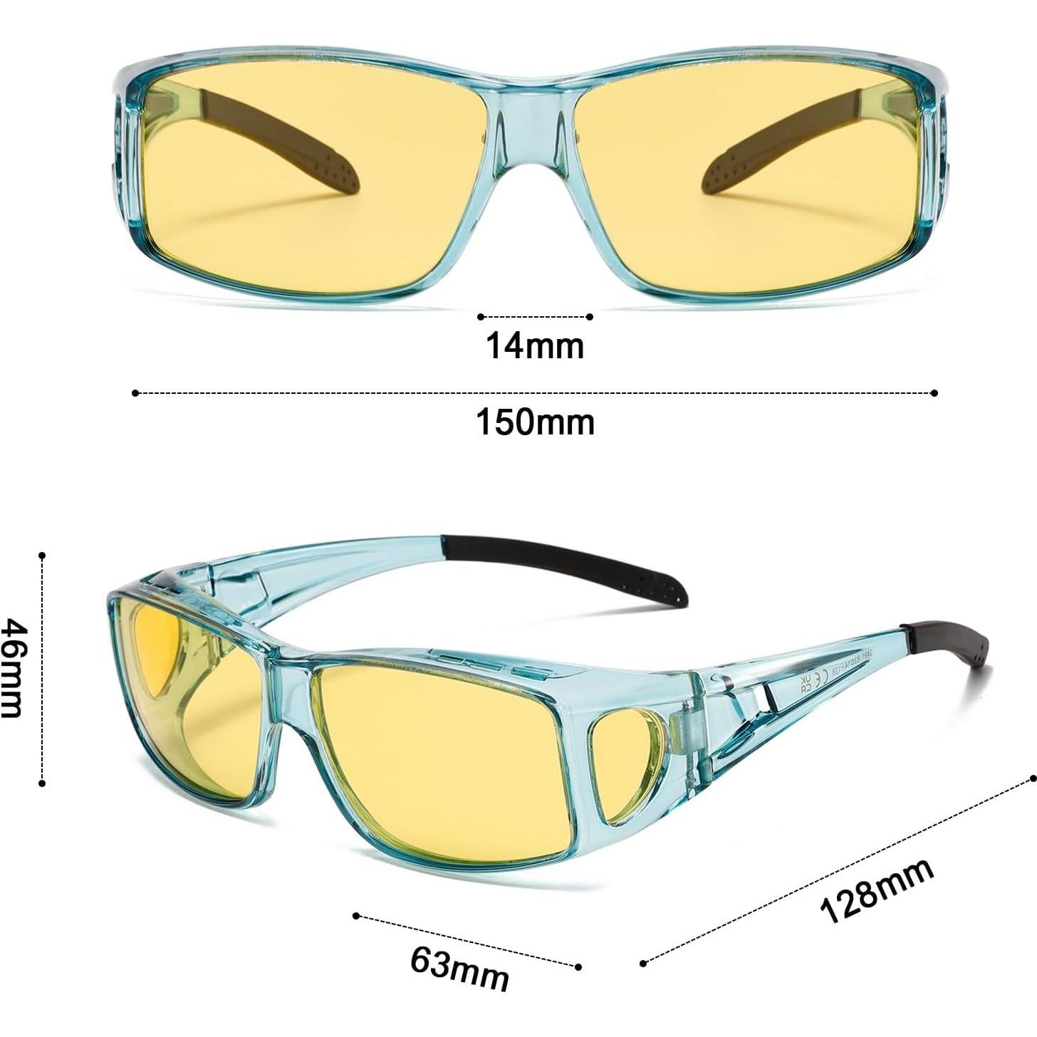 Gafas de Conducción Nocturna CARFIA - Lentes Polarizados Amarillos HD