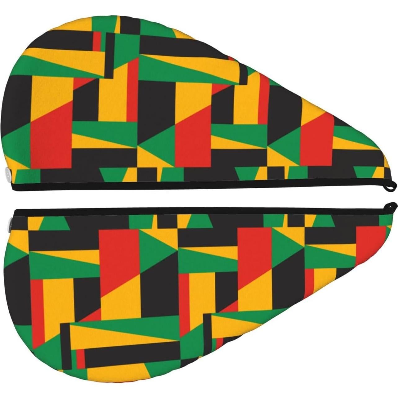 Toalla para el Cabello de Microfibra famliihw Geometría Abstracta 64x26 cm