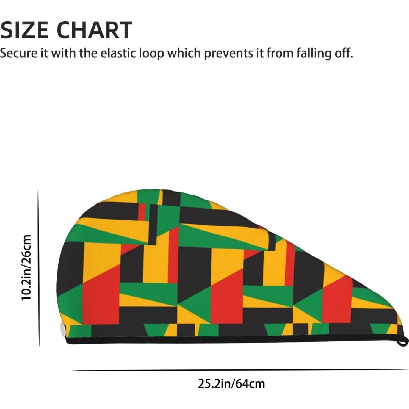 Toalla para el Cabello de Microfibra famliihw Geometría Abstracta 64x26 cm