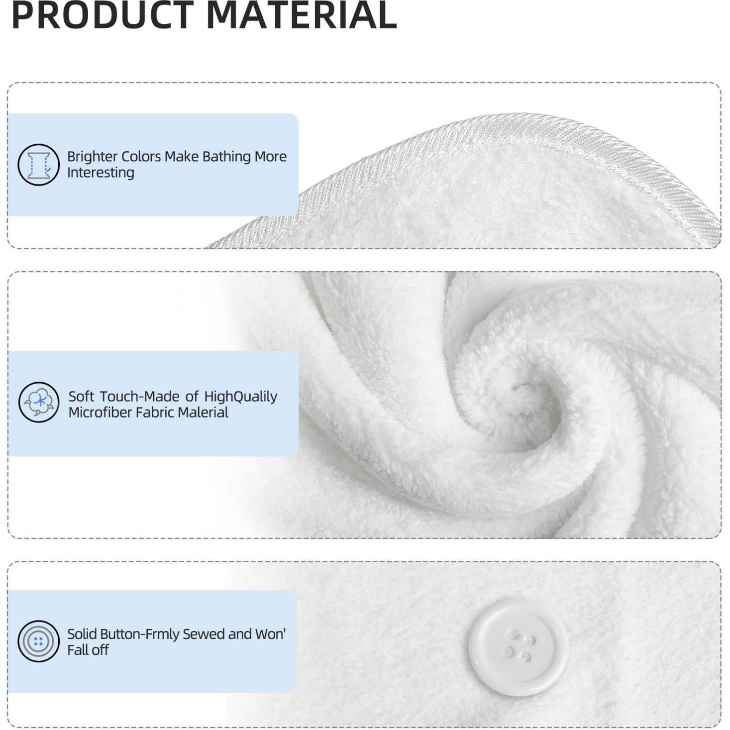 Toalla para el Cabello de Microfibra famliihw Geometría Abstracta 64x26 cm