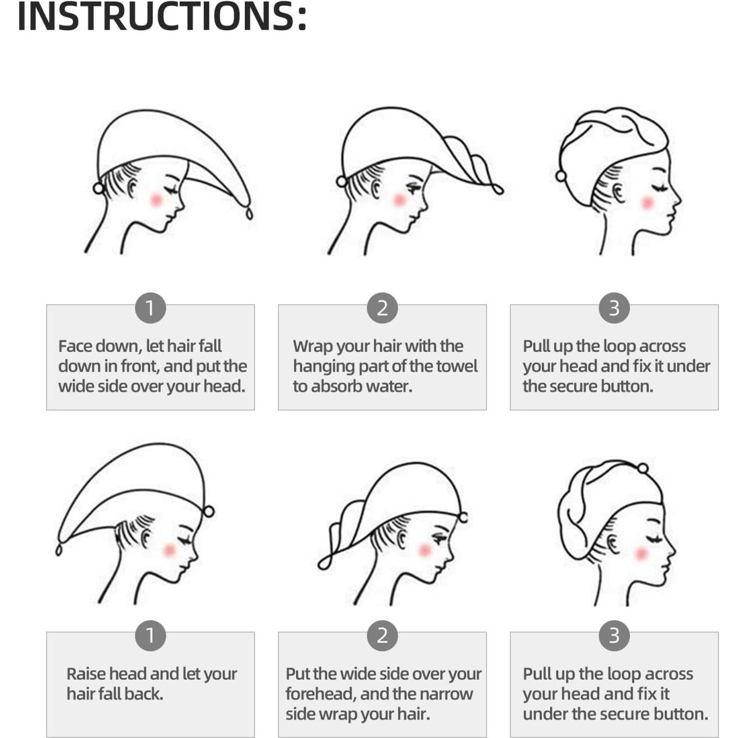 Toalla para el Cabello de Microfibra famliihw Geometría Abstracta 64x26 cm