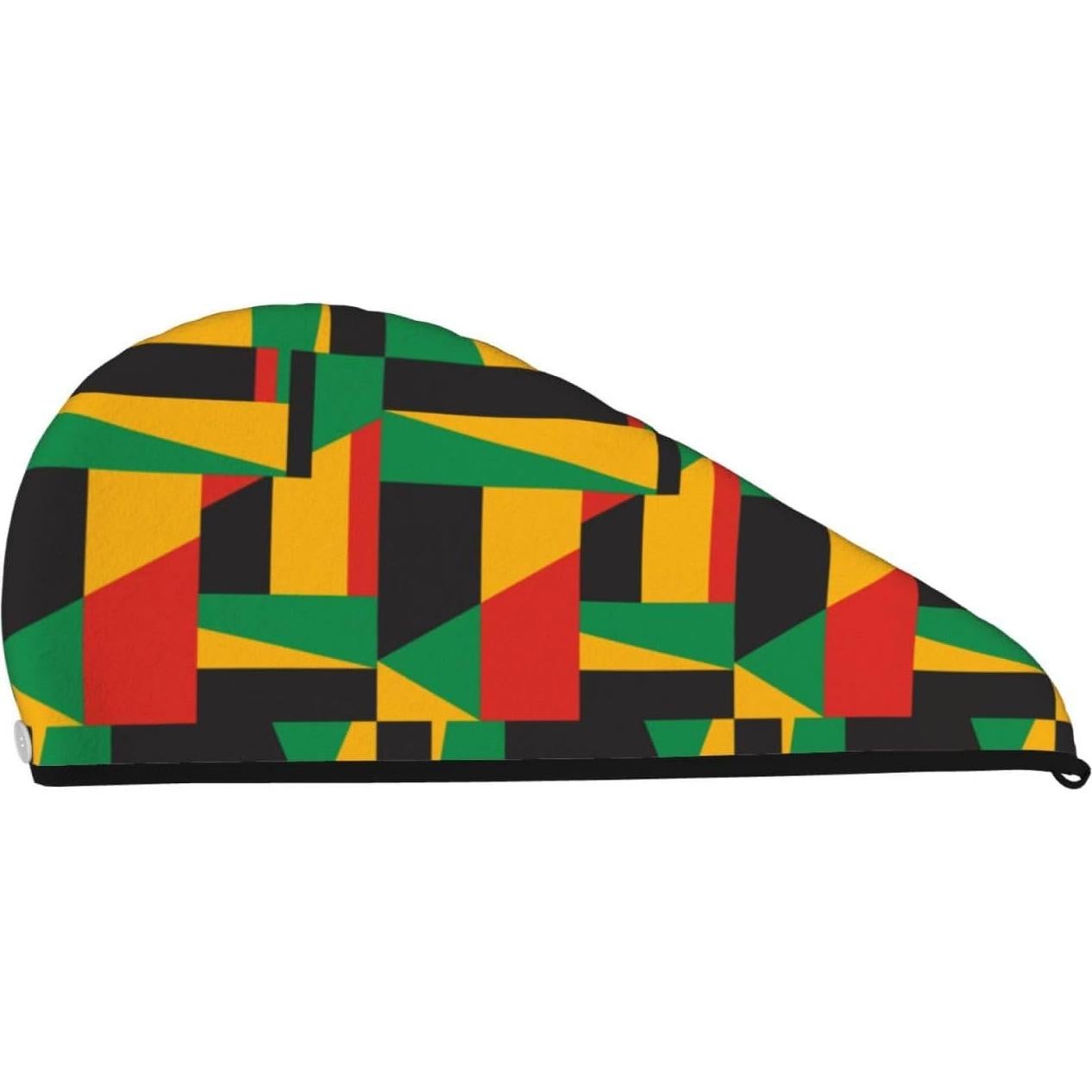 Toalla para el Cabello de Microfibra famliihw Geometría Abstracta 64x26 cm