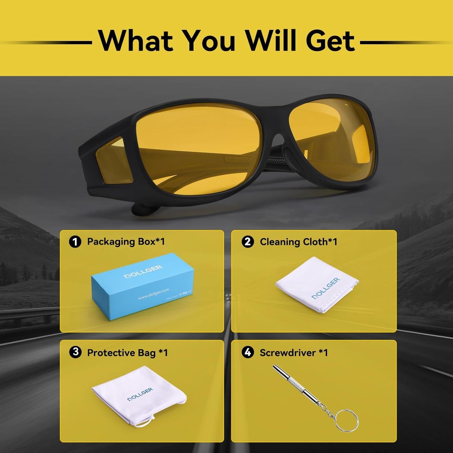 Gafas de Conducción Nocturna Dollger HD Polarizadas UV400