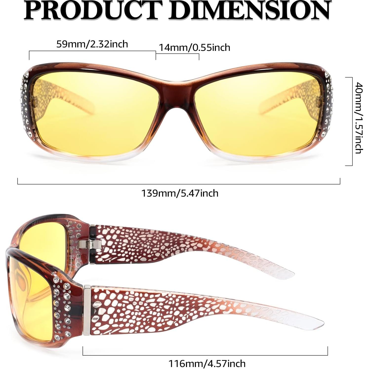 Gafas de Visión Nocturna TJUTR para Conducir - Lentes Amarillos Polarizados