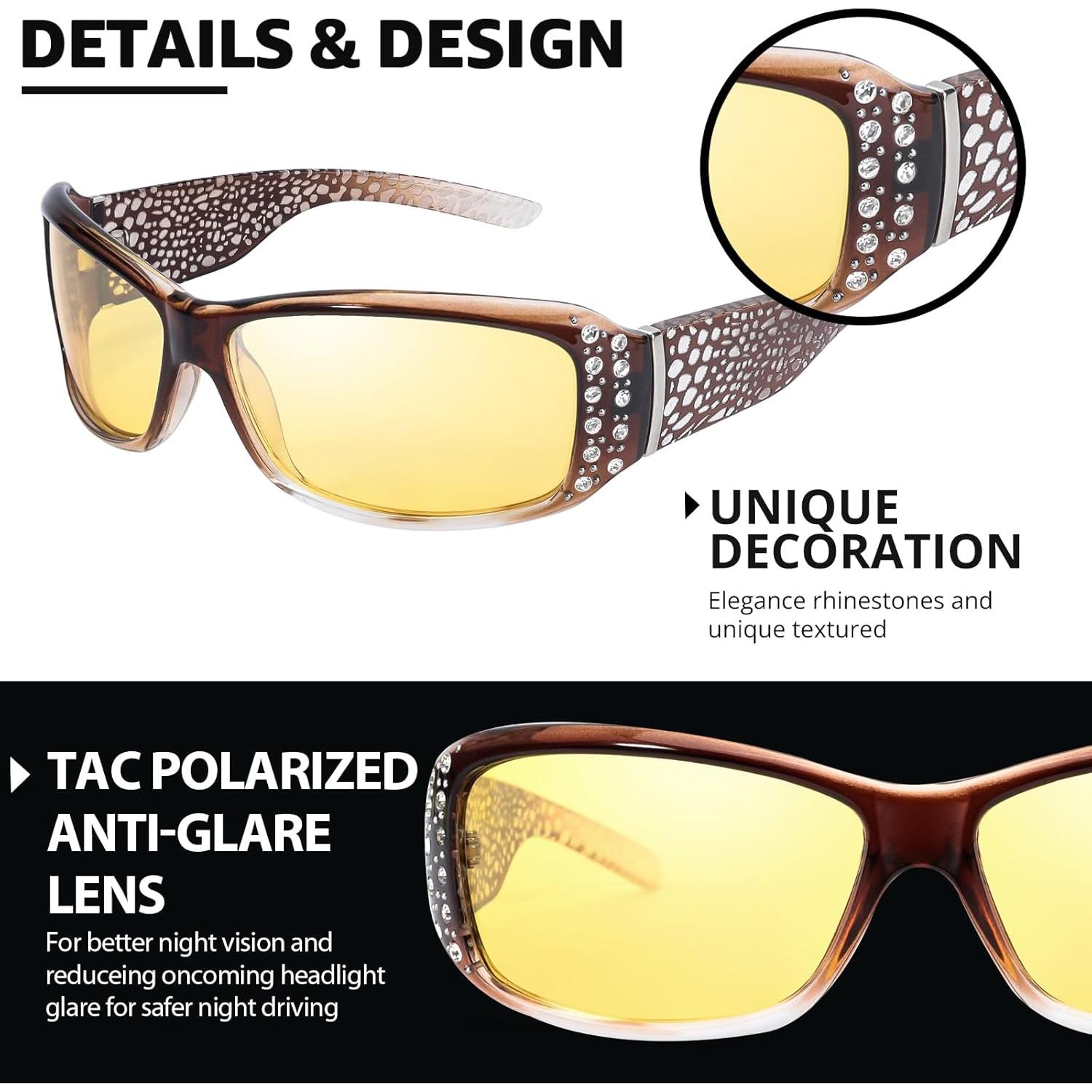 Gafas de Visión Nocturna TJUTR para Conducir - Lentes Amarillos Polarizados