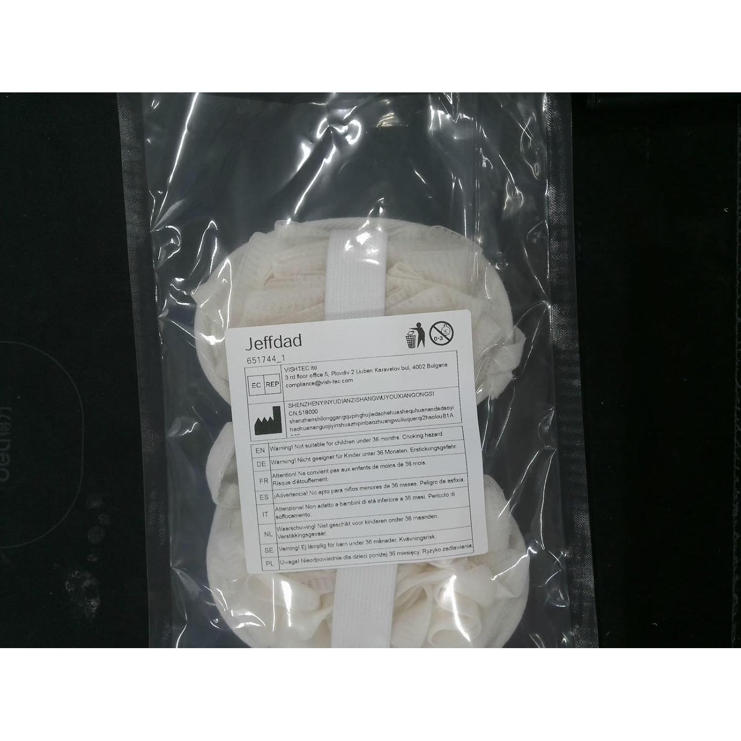 Esponja de Lufa Natural Jeffdad 2 Pcs Exfoliante Corporal Beige