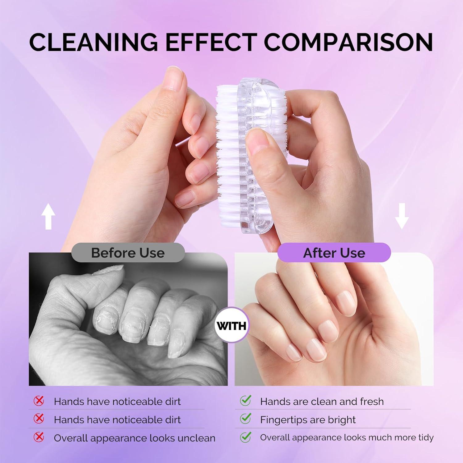 Juego de Brochas para Uñas MelodySusie 3 Piezas - Limpieza Efectiva