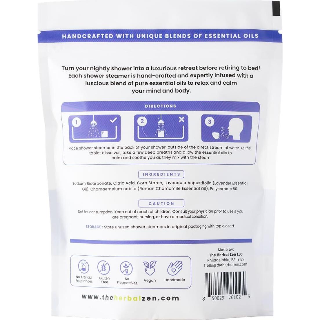 Bombas de Ducha Aromaterapia Lavanda 10 Unidades Hechas en EE. UU.