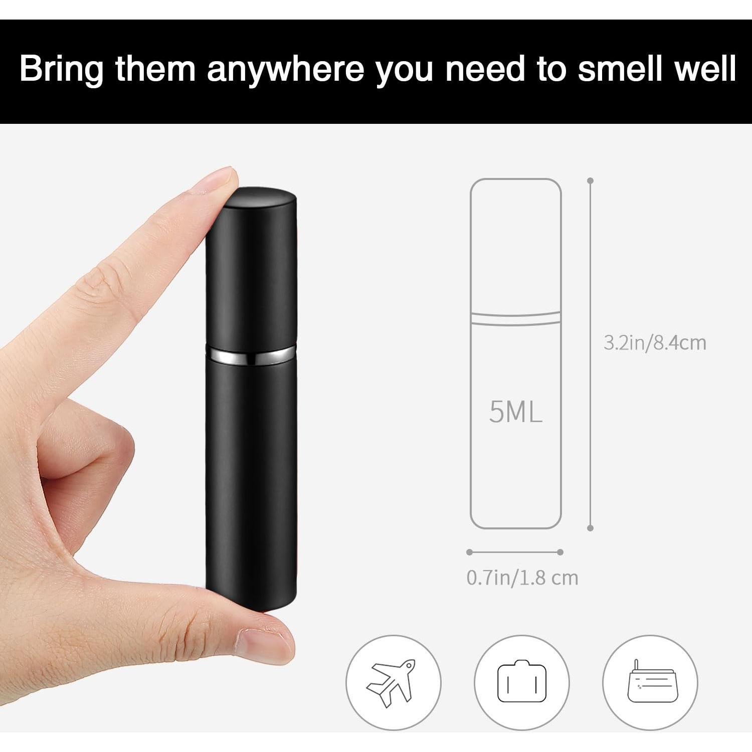 Set 14 Botellas de Perfume Recargables 5ml Boao con Bomba