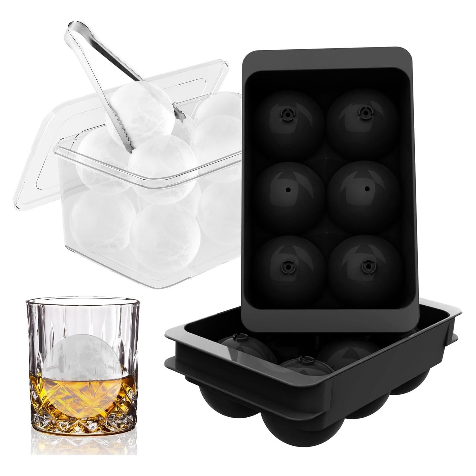 Moldes de Hielo Grandes WIBIMEN - 6 Bolas Redondas 4.8cm