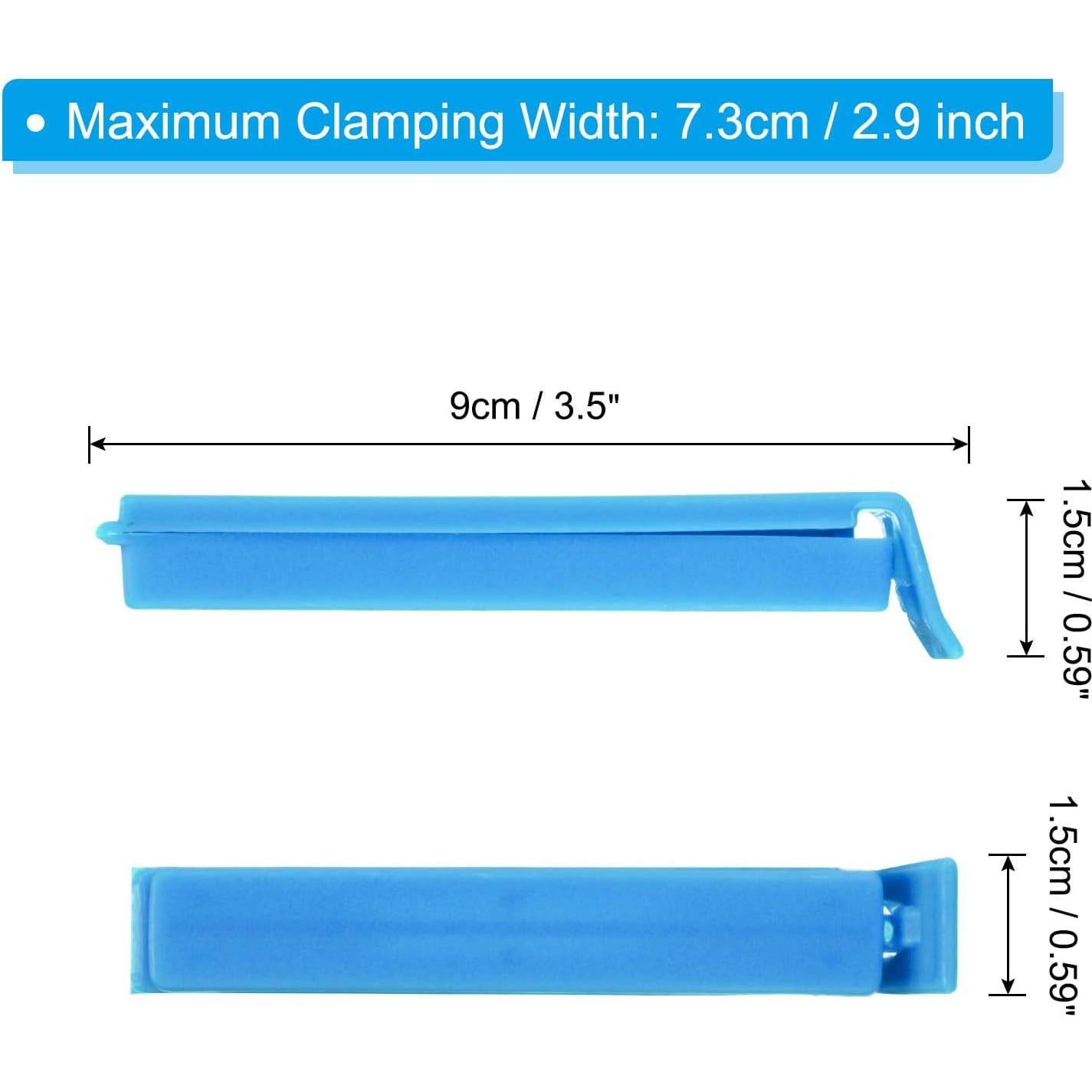 Clips de Sellado Reutilizables PATIKIL 8.9 cm Azul - Paquete de 20