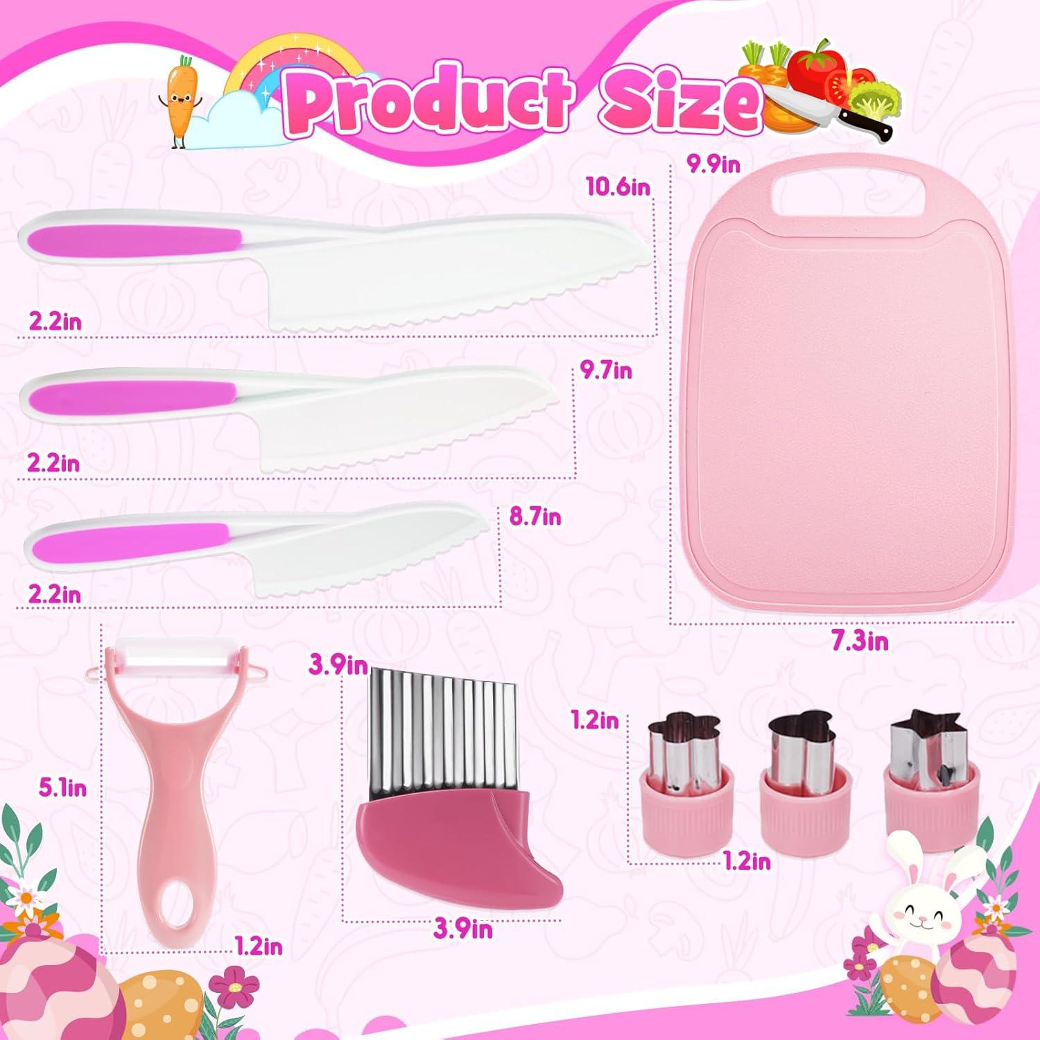 Juego de cuchillos seguros para niños 9 piezas Montessori