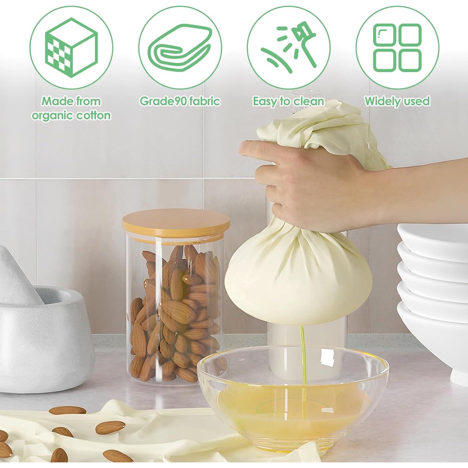 Paños de Queso Reutilizables OKYMOTOR 12PCS 50.8x50.8 cm Algodón