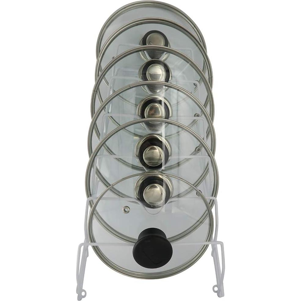 Organizador de Tapas de Olla Evelots 2 en 1 Negro - Estante de Puerta