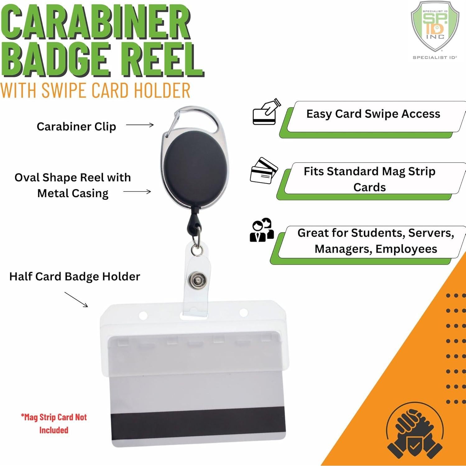 Paquete de 2 Carabinas ID Especialista con Sujetador de Tarjeta