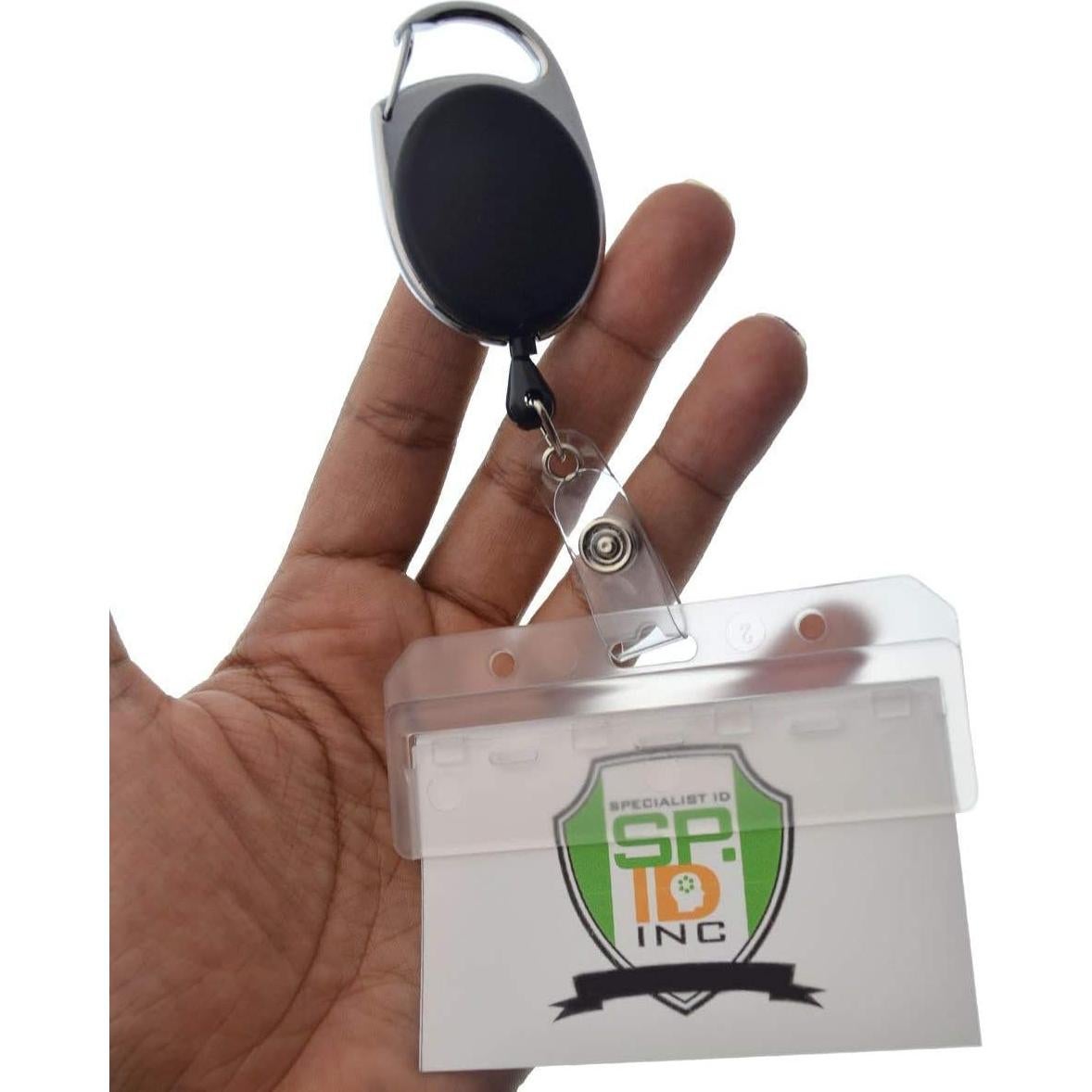 Paquete de 2 Carabinas ID Especialista con Sujetador de Tarjeta