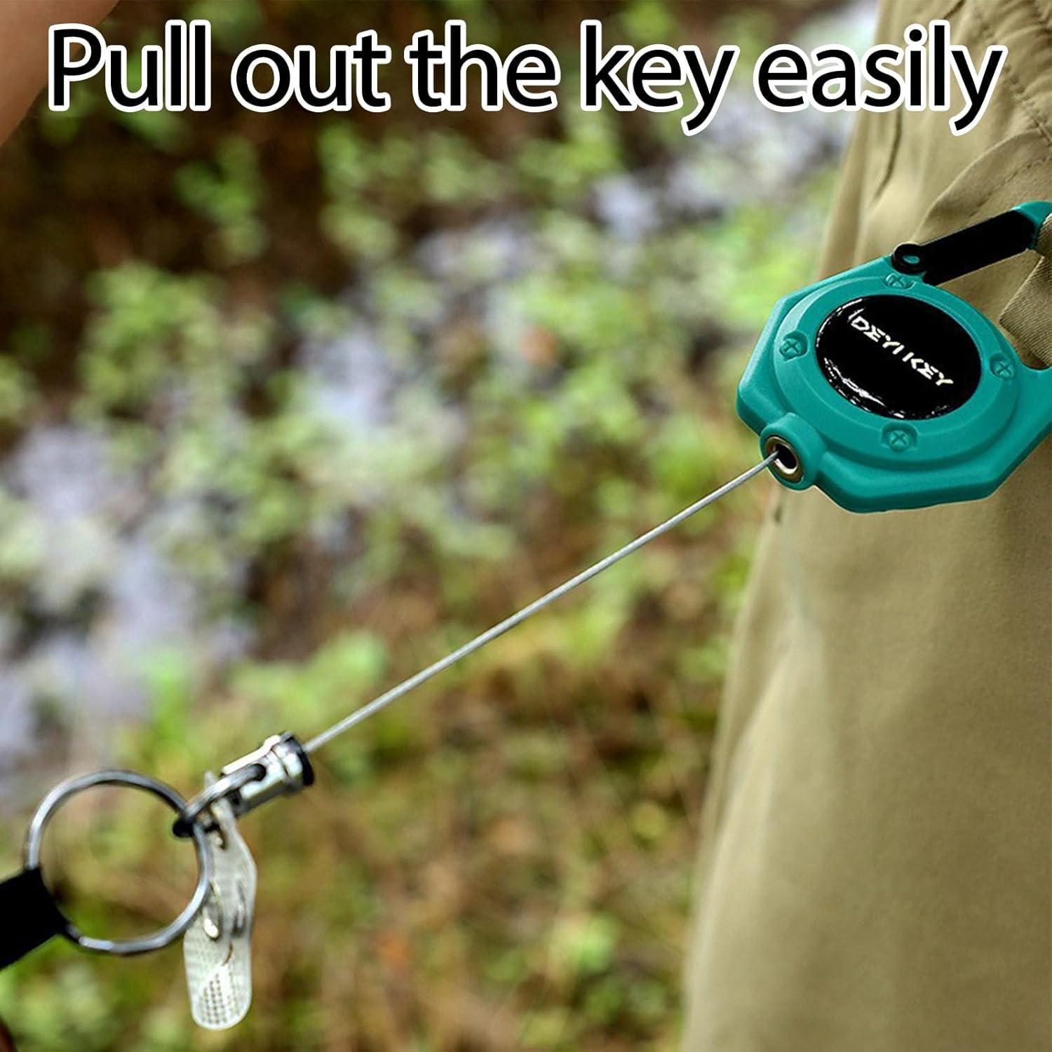 Llave Retráctil Yojaro 2 Paquete Negro con Cable de 74.93 cm