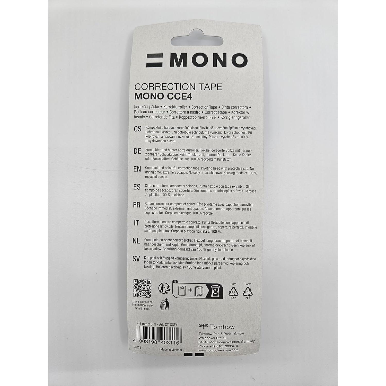 Cinta de Corrección Tombow 4.2 mm x 6 m Verde Transparente