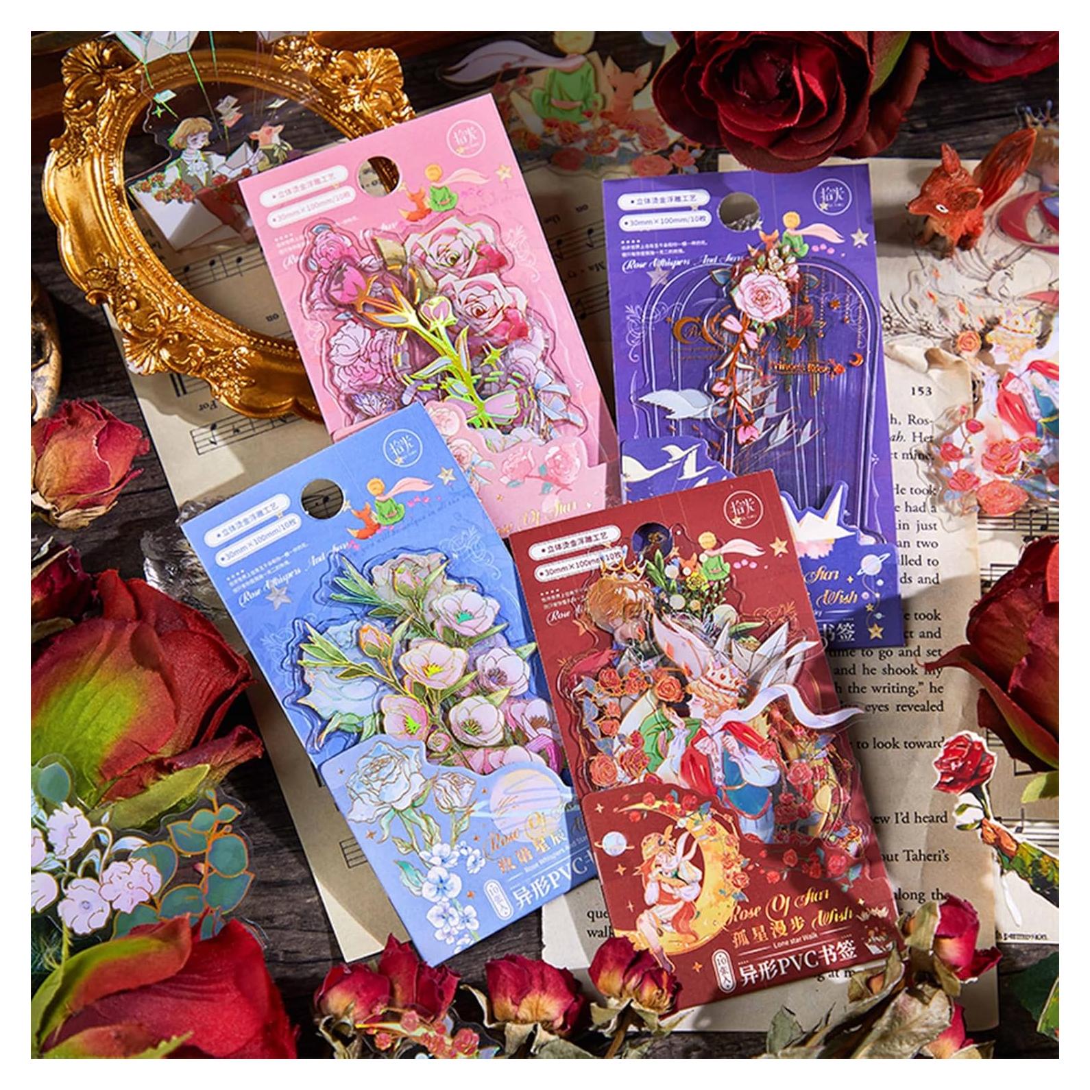 40 Marcadores Holográficos Lora Rossie Transparentes PVC