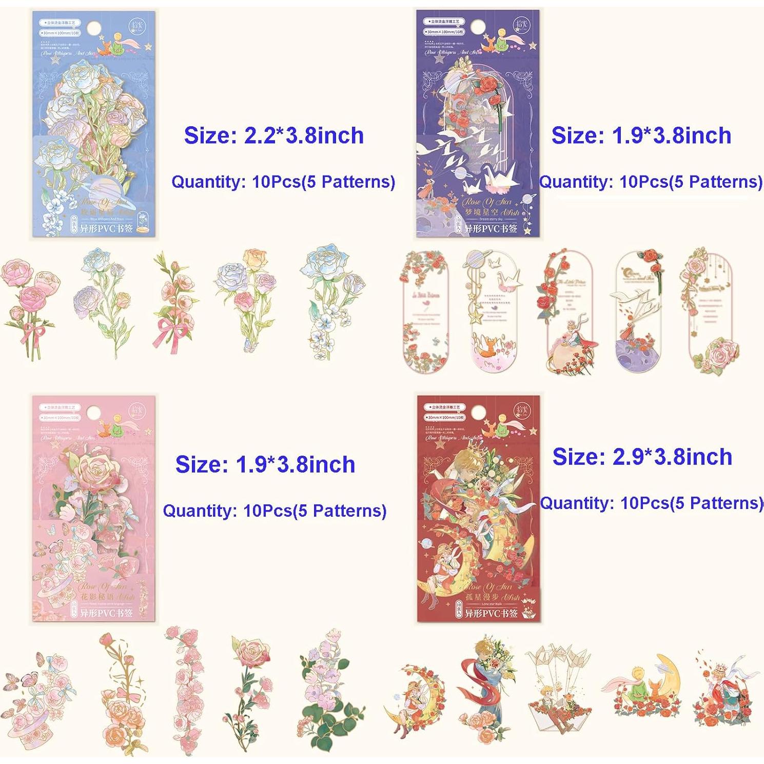 40 Marcadores Holográficos Lora Rossie Transparentes PVC