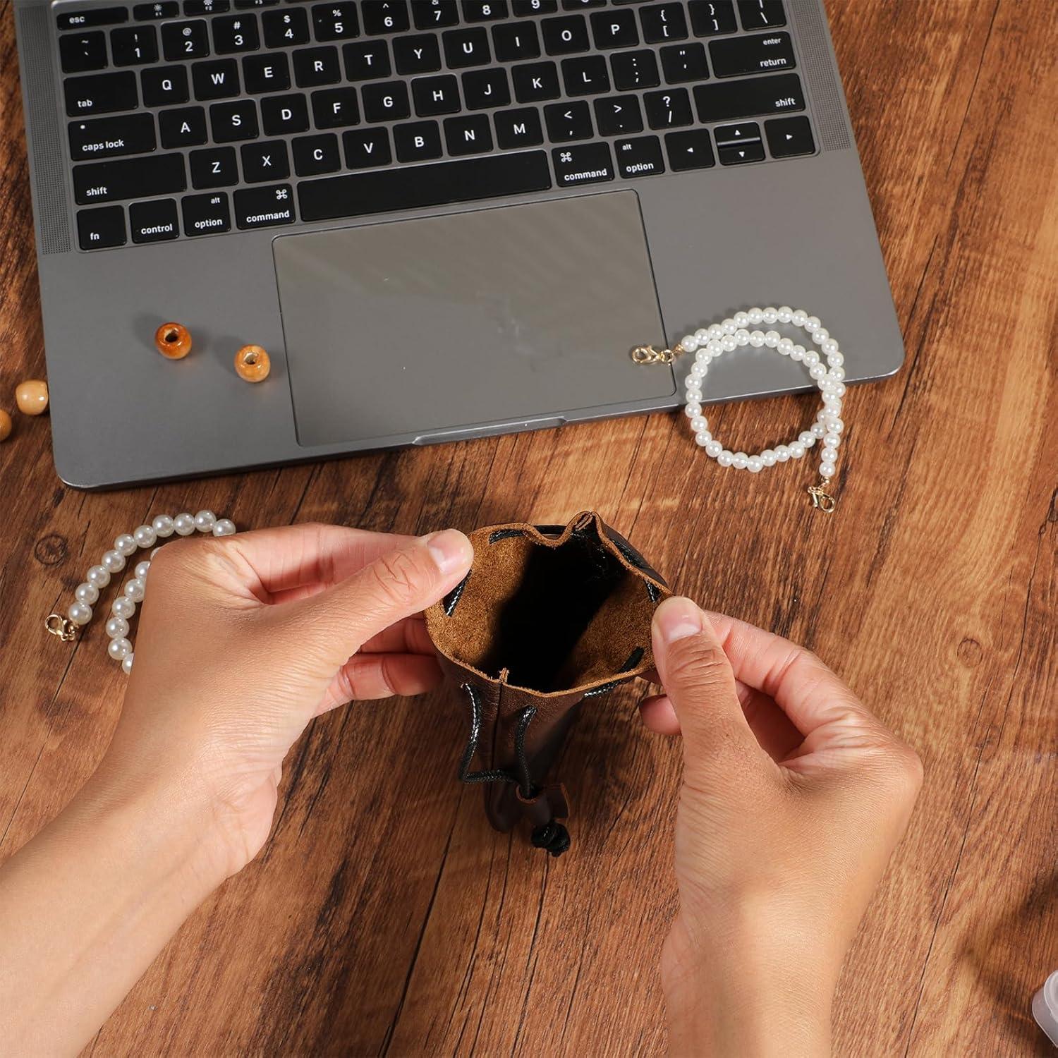 Bolsa de Cuero Pequeña HJZHII Impermeable para Joyería