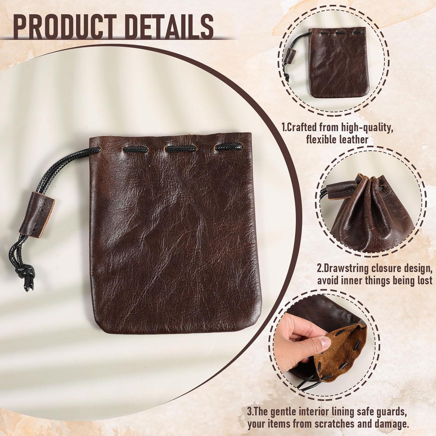 Bolsa de Cuero Pequeña HJZHII Impermeable para Joyería