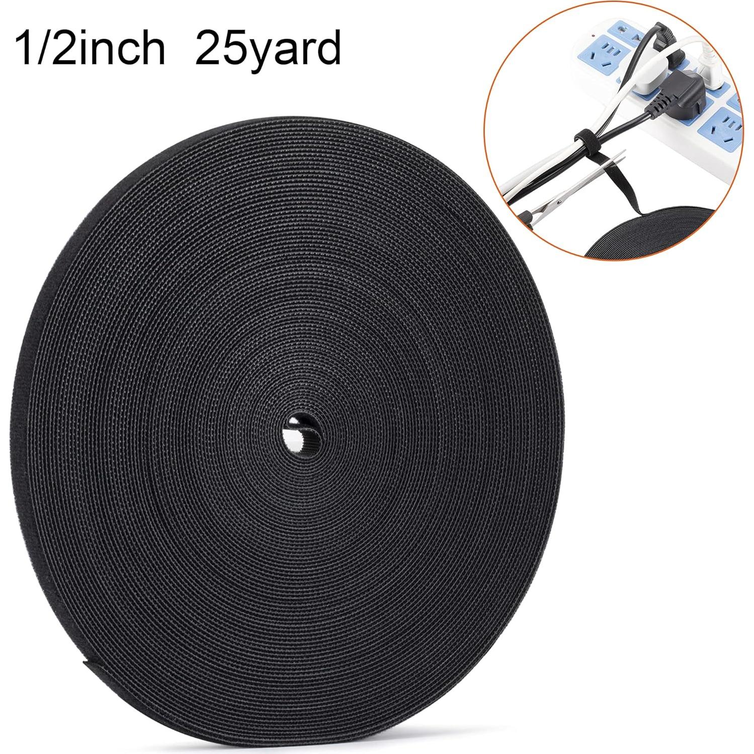 Cinta de sujeción reutilizable XINYIBO 1/2" (22.86m) negra