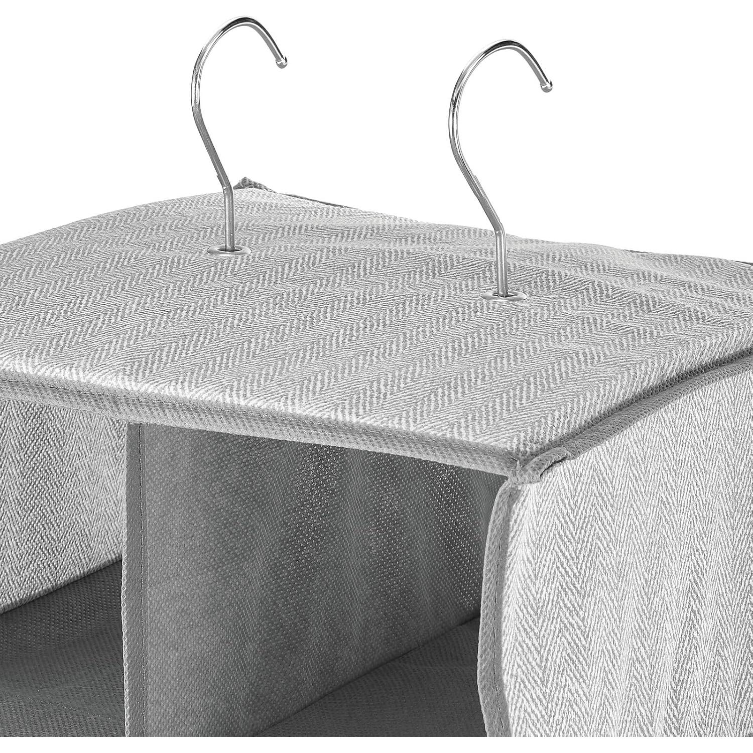 Organizador Colgante de Armario mDesign 20 Estantes Gris