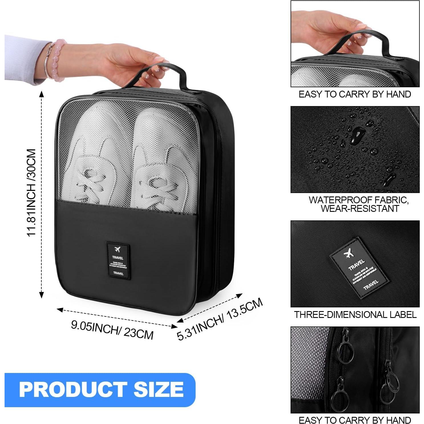 Bolsas para Zapatos Windyun - 2 Pcs, Negro, Viaje y Almacenaje