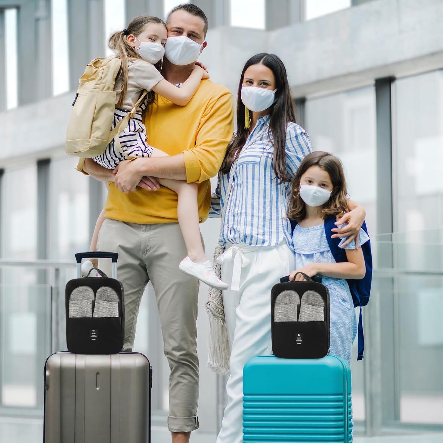 Bolsas para Zapatos Windyun - 2 Pcs, Negro, Viaje y Almacenaje