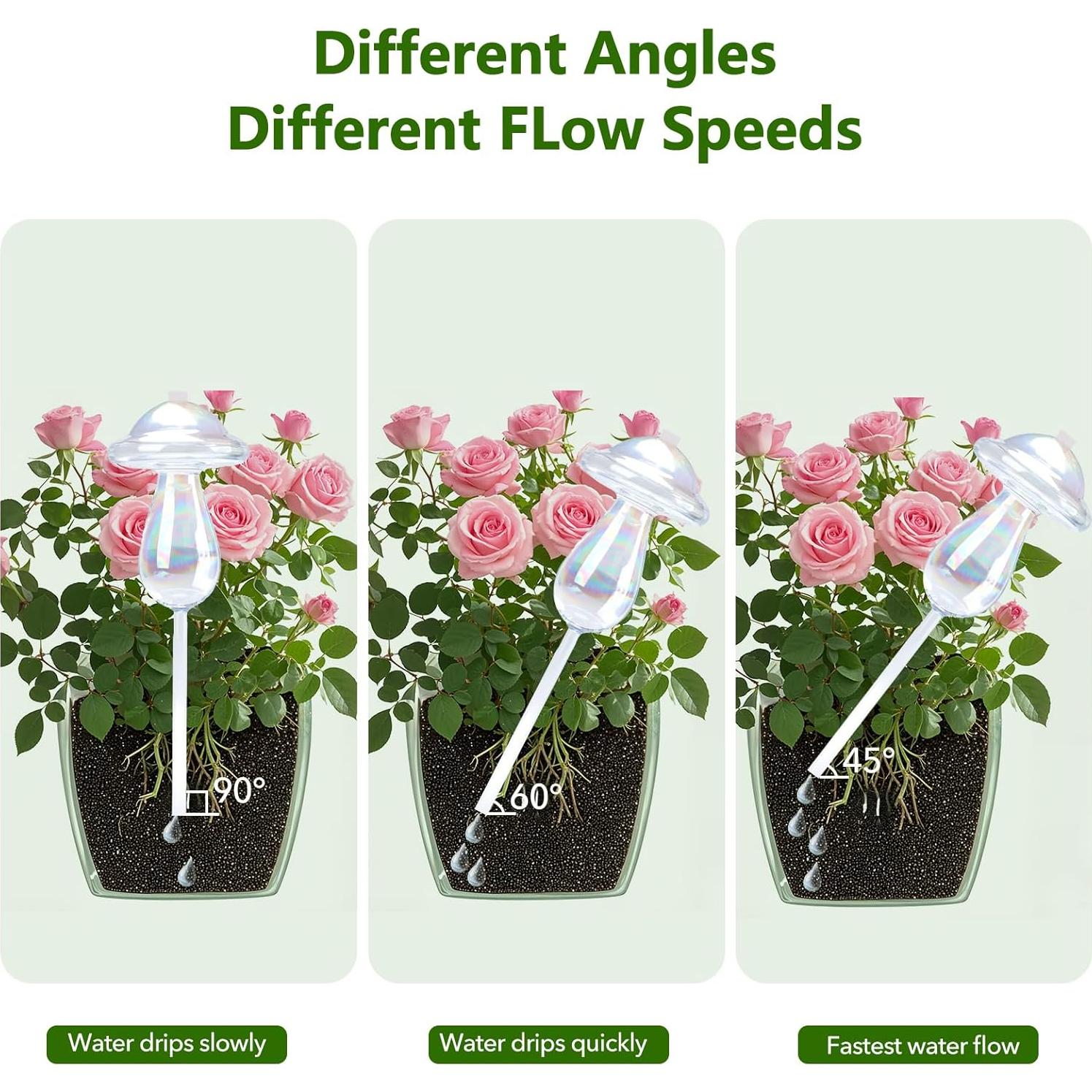 2 PCS Esferas de Riego Automáticas Histely 350ML Vidrio Iridiscente