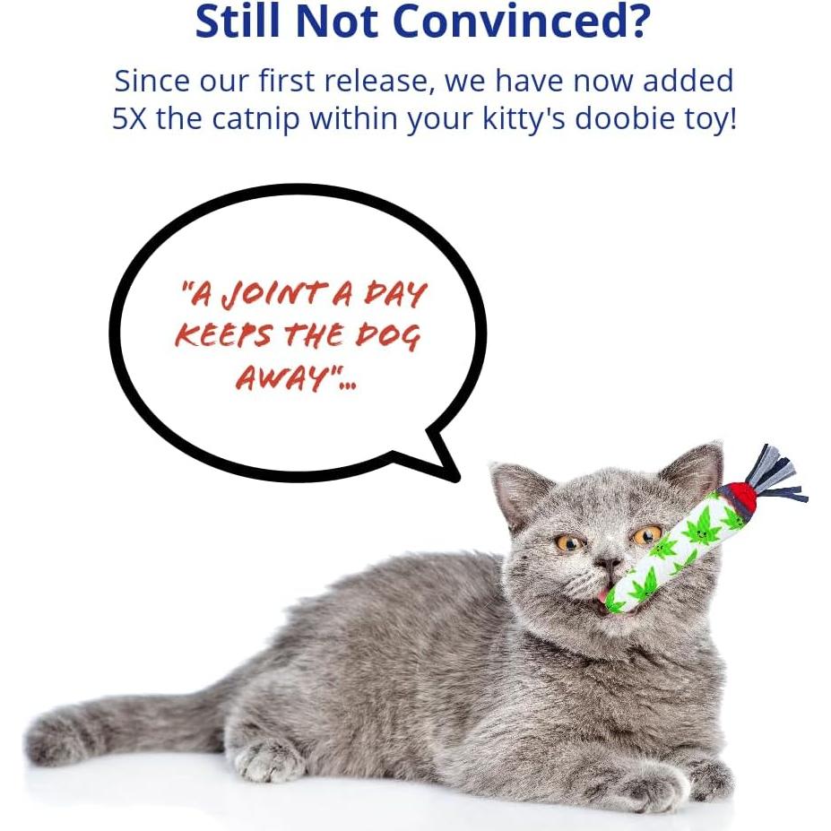 Juguete para Gatos ToyGenics Doobie de Hierba Gatera 21.6 cm