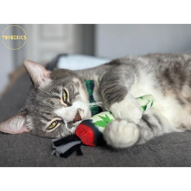 Juguete para Gatos ToyGenics Doobie de Hierba Gatera 21.6 cm