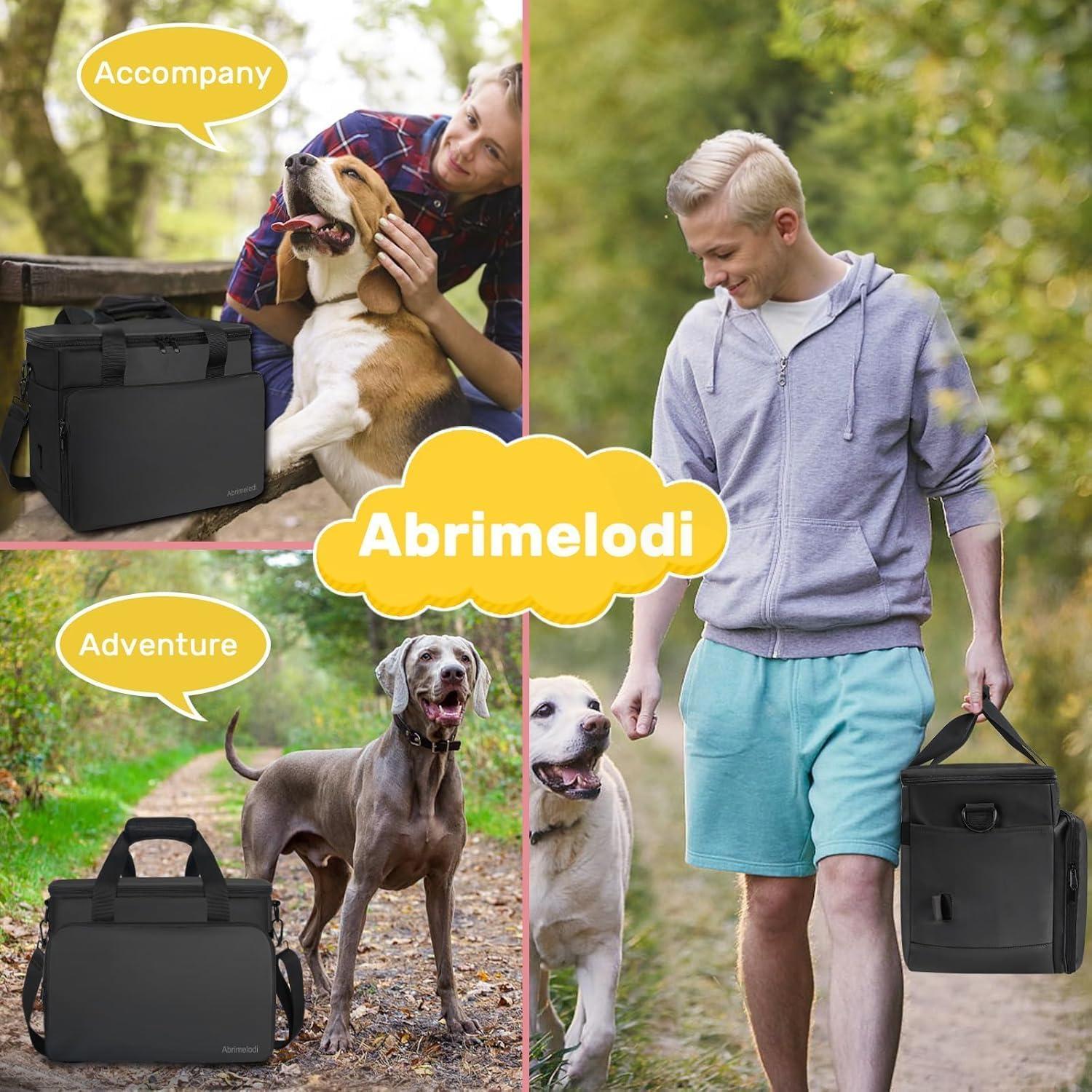 Bolsa de Viaje para Perros Abrimelodi con 2 Contenedores y Cuencos