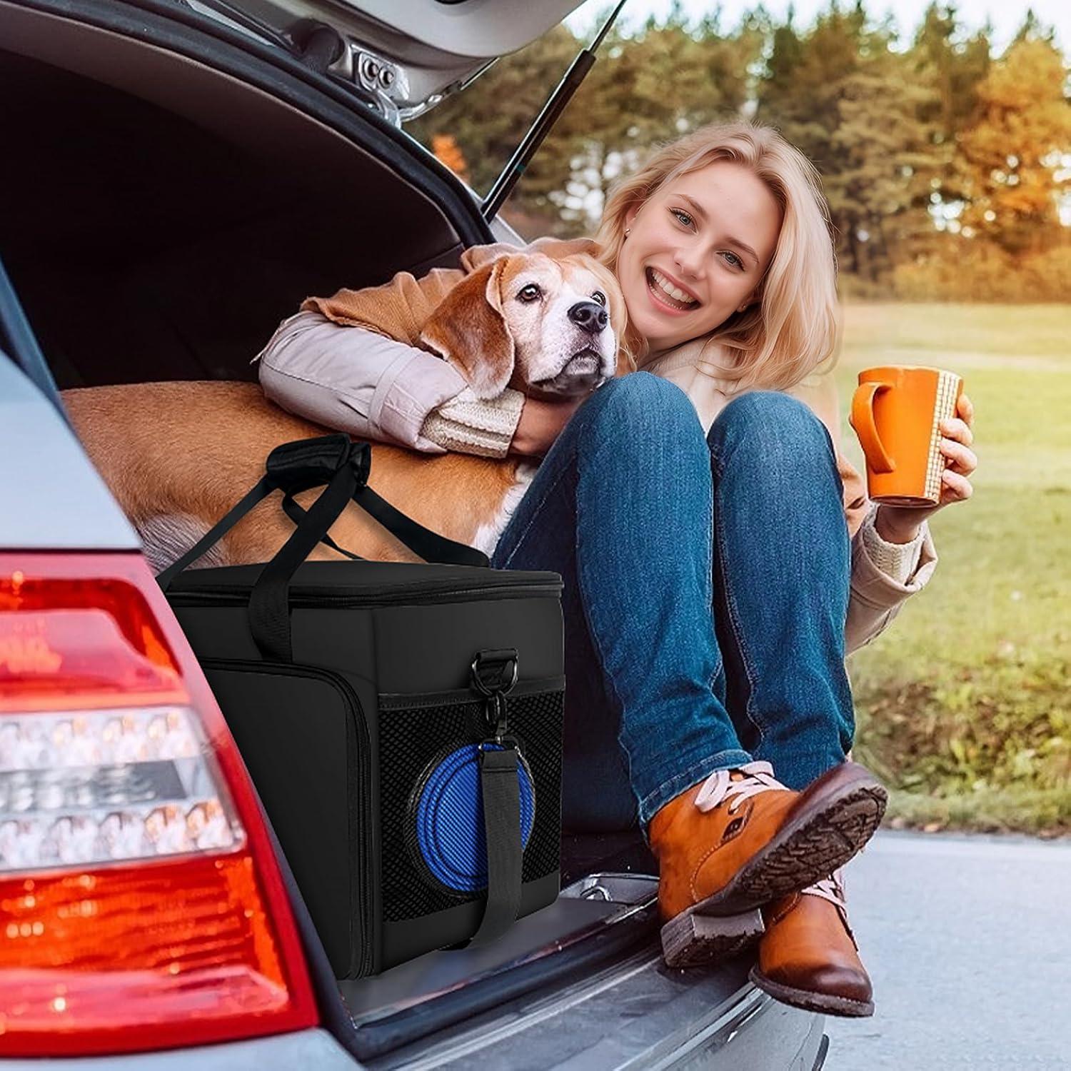 Bolsa de Viaje para Perros Abrimelodi con 2 Contenedores y Cuencos