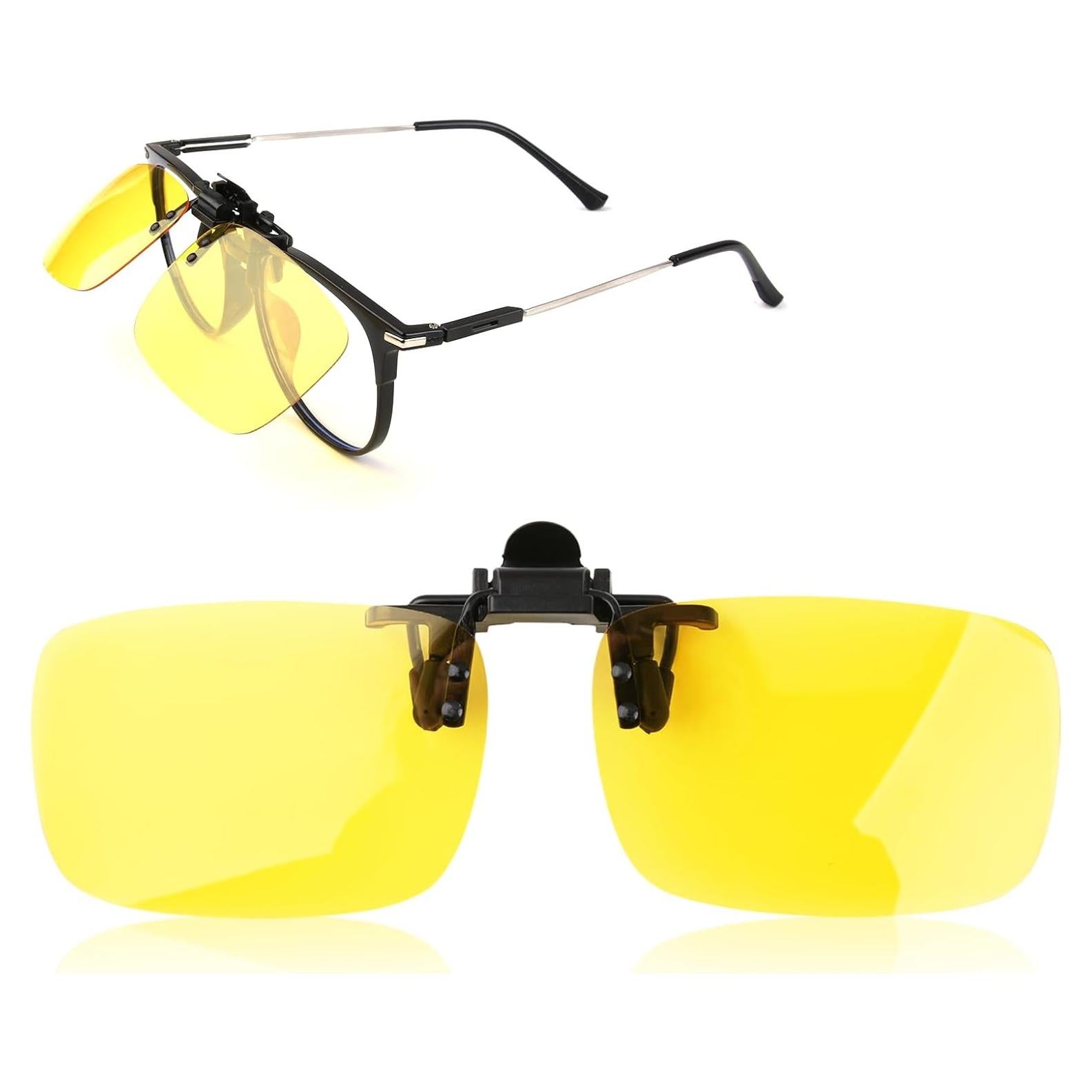 Gafas de Visión Nocturna Polarizadas UV400 Clip Amarillas