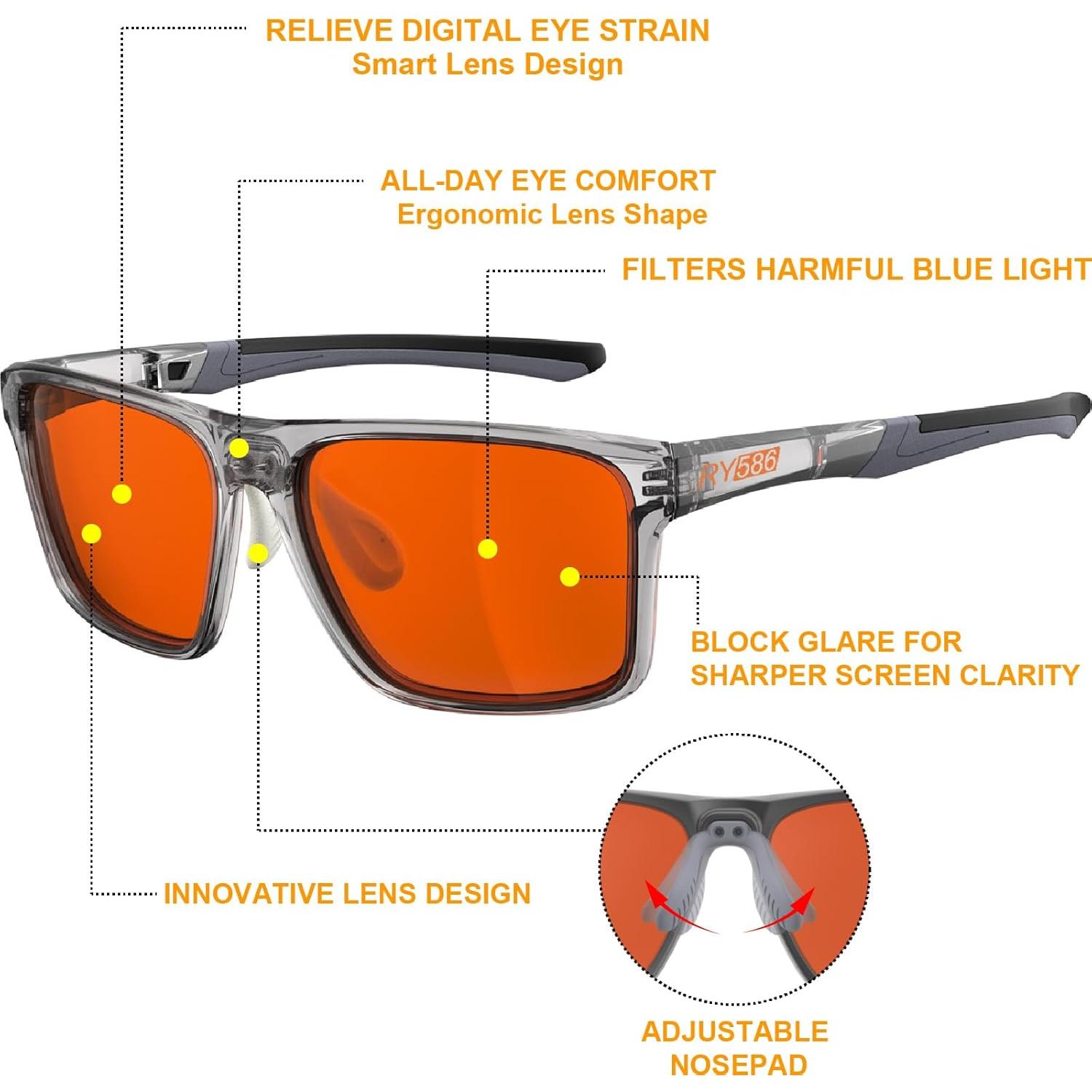 Gafas de Sueño RY586 HD P1A Bloqueo Luz Azul UV500