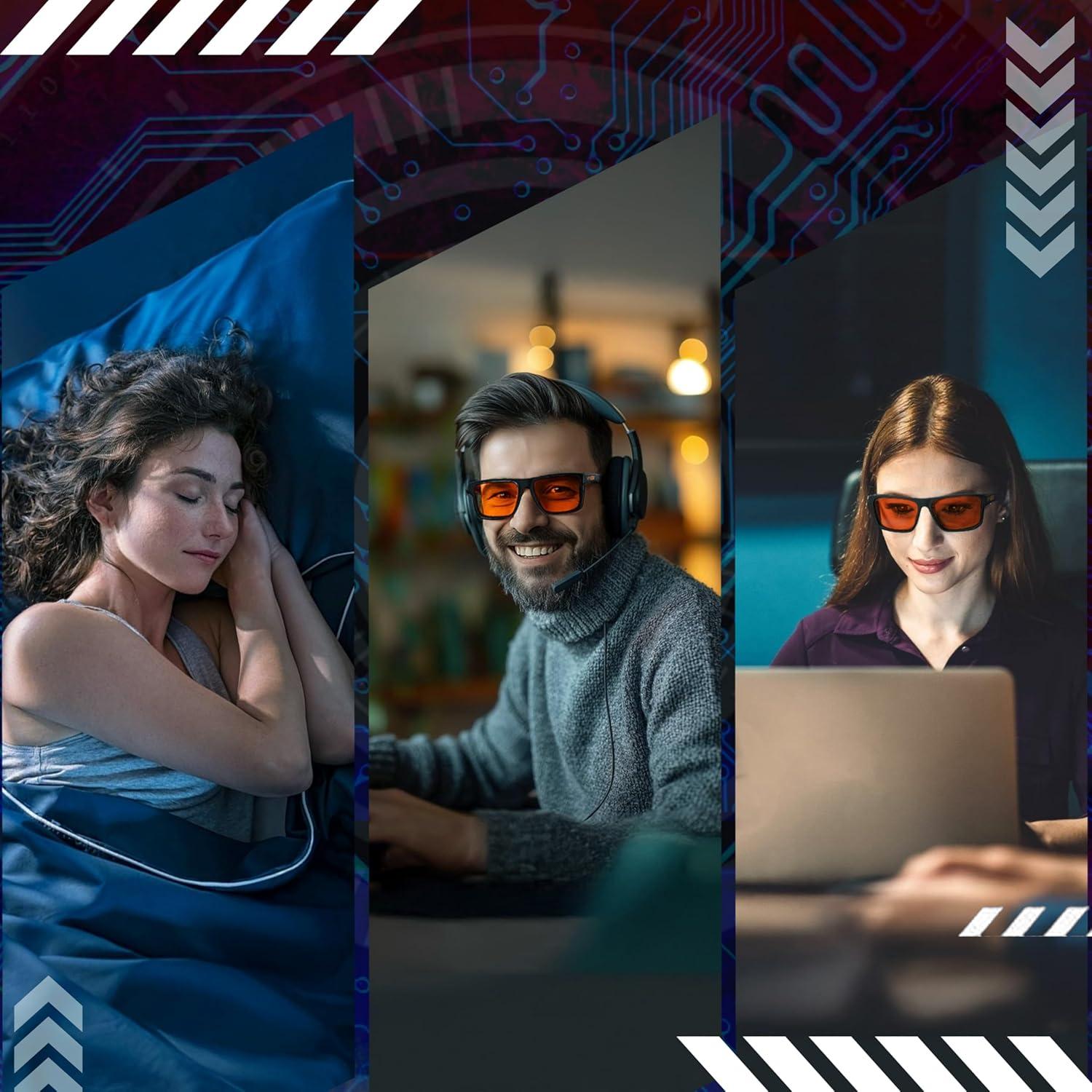 Gafas de Sueño RY586 HD P1A Bloqueo Luz Azul UV500