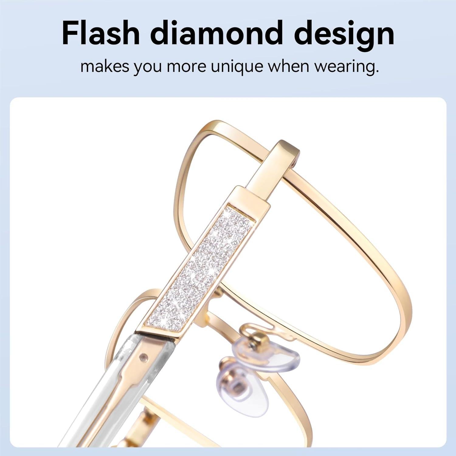 Gafas de luz azul Dollger para mujer, ojo de gato doradas