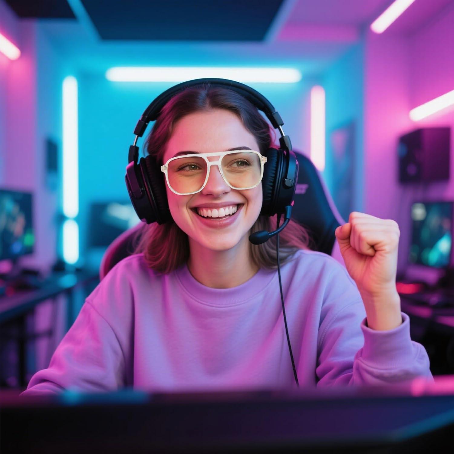 Gafas de Juego FEISEDY G2835 con Filtro de Luz Azul Unisex