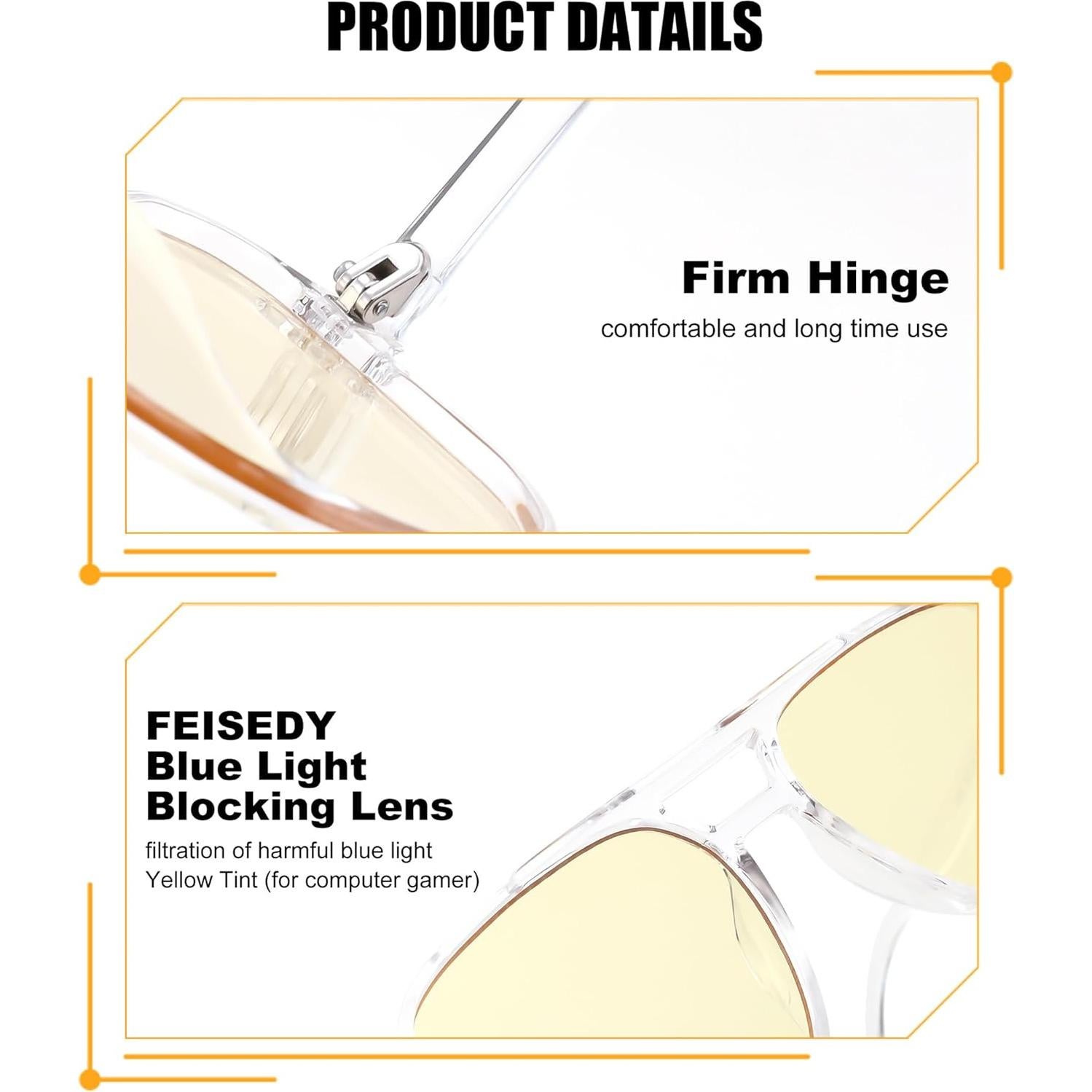 Gafas de Juego FEISEDY G2835 con Filtro de Luz Azul Unisex