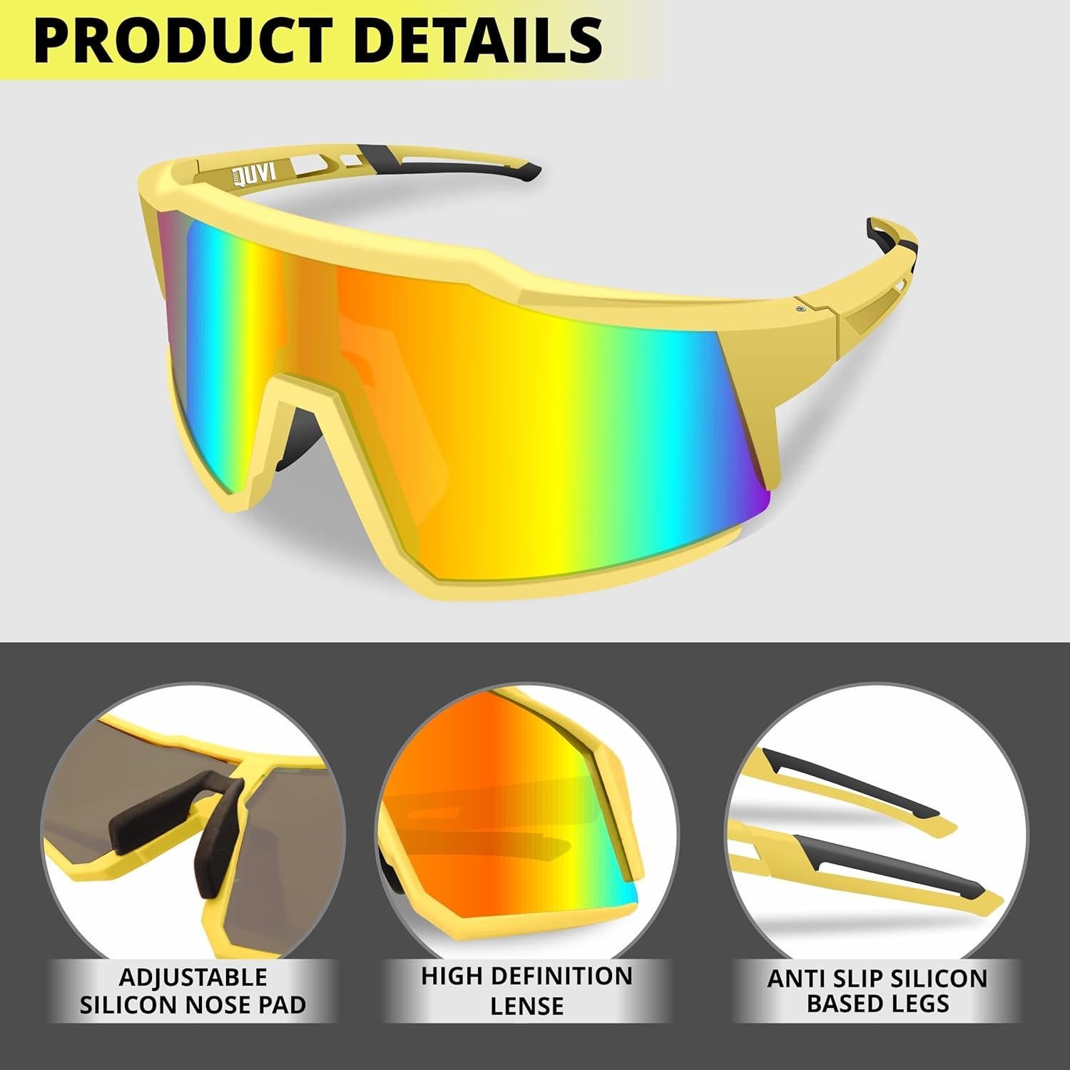 Gafas de sol polarizadas QUVI 28170 para hombres y mujeres