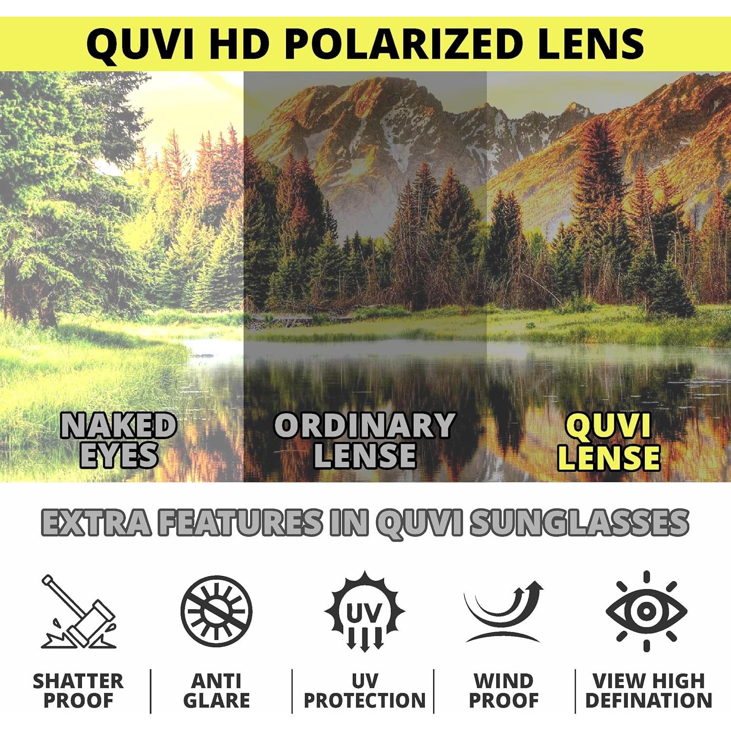 Gafas de sol polarizadas QUVI 28170 para hombres y mujeres