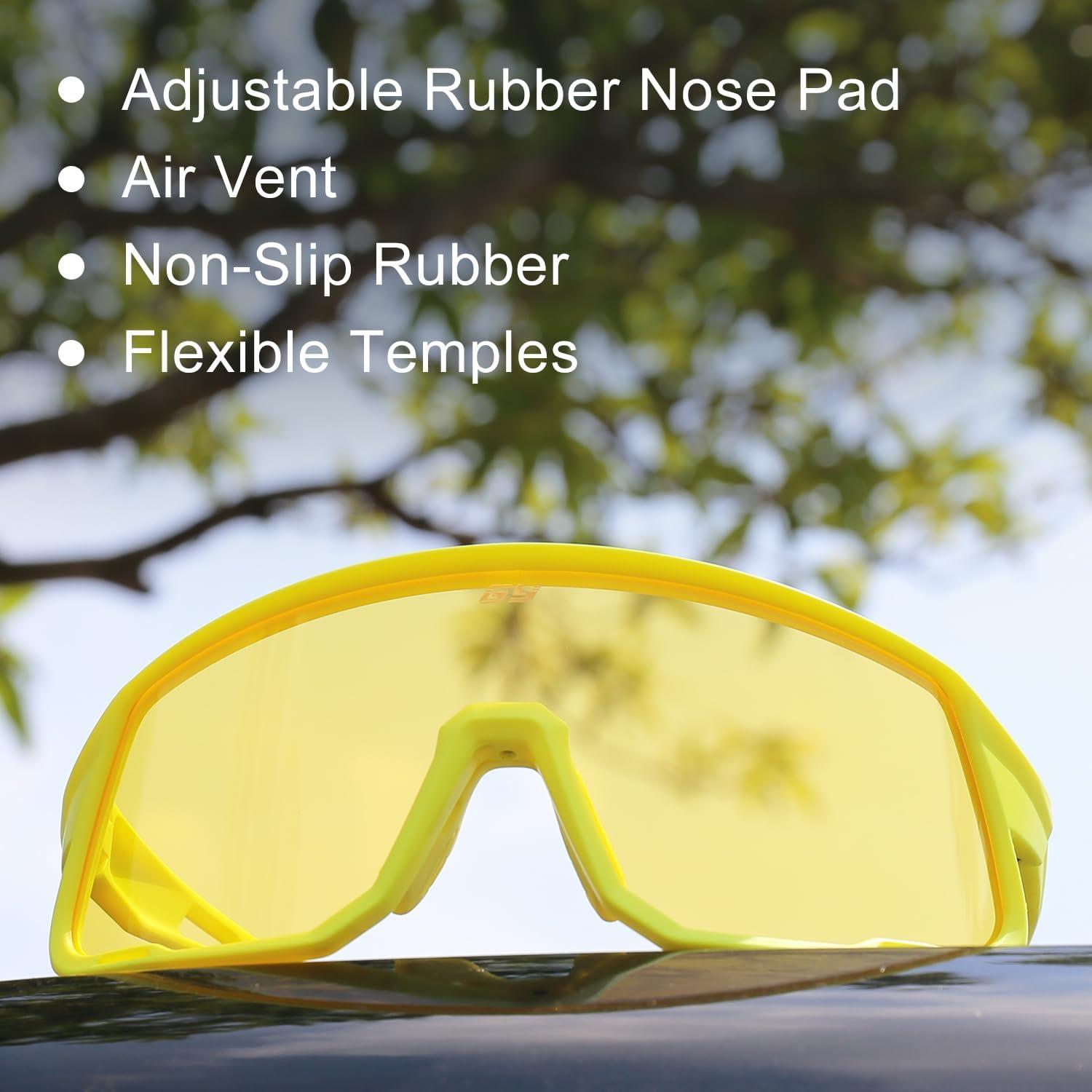 Gafas de Ciclismo Polarizadas GY UV400 Unisex Marco Amarillo