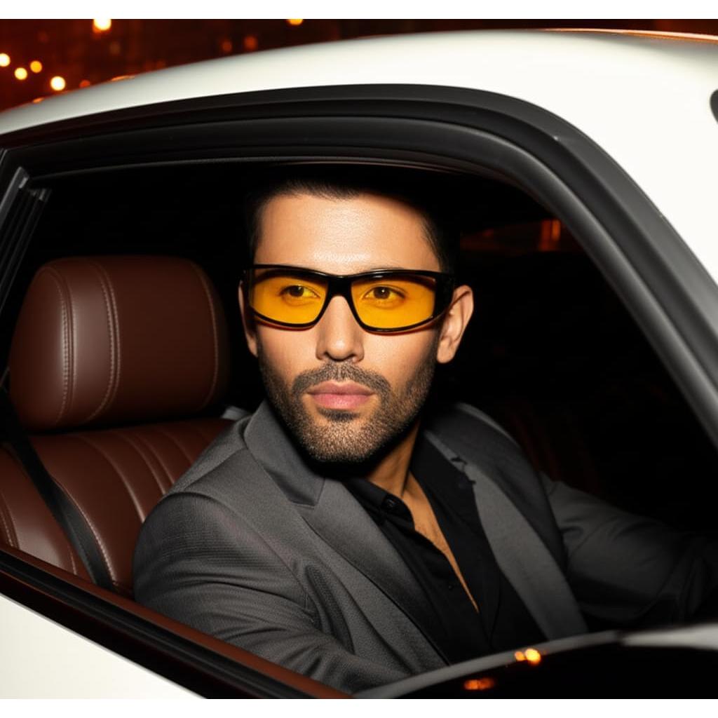 Gafas de Conducción Nocturna PLUVANI - Lentes Amarillos Polarizados