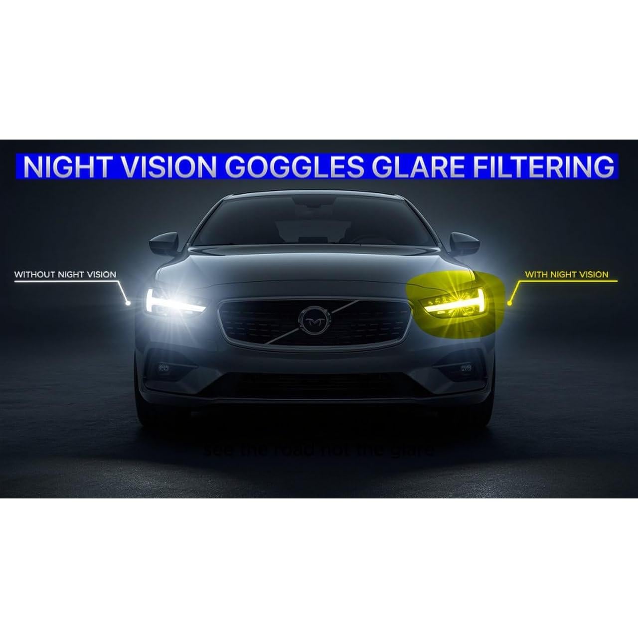 Gafas de Conducción Nocturna PLUVANI - Lentes Amarillos Polarizados